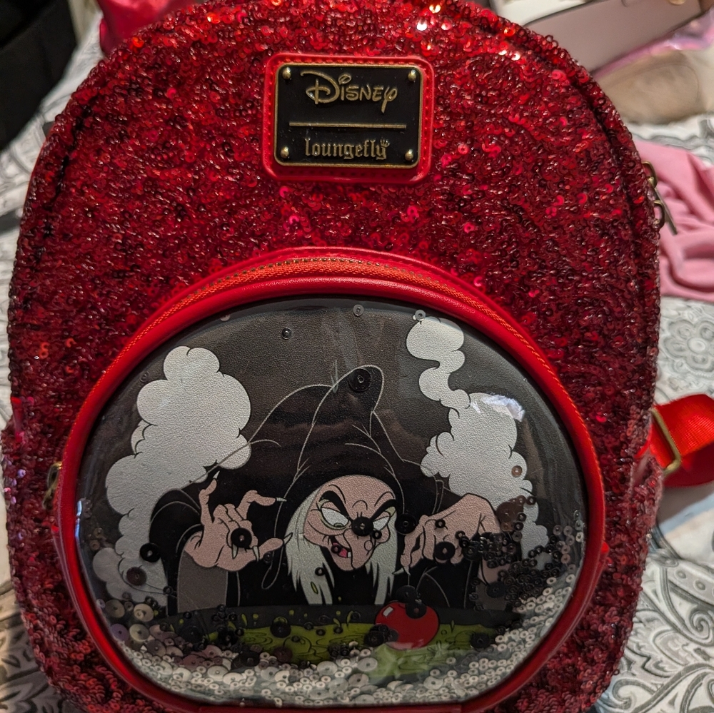 Disney Loungefly Evil Queen Sparkling Red Backpack